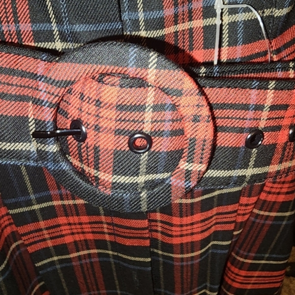 Cremieux Plaid Black/Red Holiday Charm  women's dress 10 NWT - Picture 5 of 7